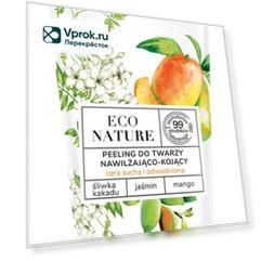 Скраб для лица Bielenda Eco nature увлажняющий и успокаивающий Какаду слива+Жасмин+Манго 150мл
