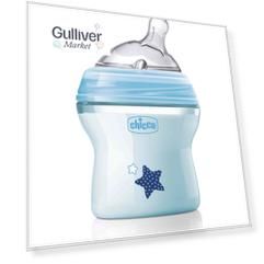 Chicco Natural Feeling Бутылочка для кормления, 150 мл, цвет голубой