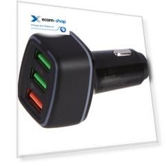 Зарядное устройство автомобильное Red Line C23 УТ000027495 Tech USB (QС 3.0 18W) + 2 USB (3,1А), черное