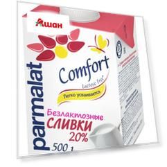 Сливки ультрапастеризованные Parmalat Comfort безлактозные 20%, 500 г