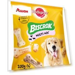 Лакомство для взрослых собак Pedigree Biscrok Бисквитные косточки ассорти, 200 г