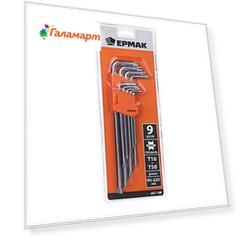Набор ключей TORX-профиль 9 пр., T10 - T50, длина 95 - 220мм