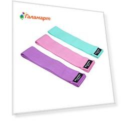 SILAPRO Фитнес-резинка тканевая, 8x70см, (30кг, 45кг, 75кг), полиэстер, латекс