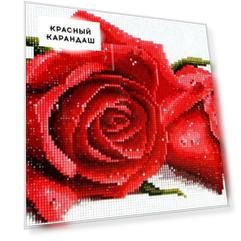 Набор Картина стразами "Алые розы"
