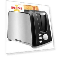 Тостер Centek CT-1429 черный/серебро