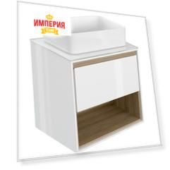 Тумба Cersanit LOUNA со столешницей белый (SP-SZ-LOU60-BL/Wh)
