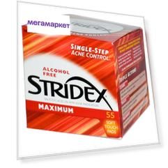 Влажные салфетки Stridex Single-Step Acne Control Maximum очищающие 55 шт.