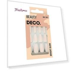 Набор накладных ногтей DECO. OMBRE white 24 шт + клеевые стикеры 24 шт