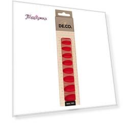 Набор накладных ногтей DE.CO. VELVET strawberry 24 шт+ клеевые стикеры 24 шт