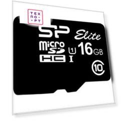 Карта памяти Silicon Power microSD 16GB Class 10 UHS-I (SD адаптер) (SP016GBSTHBU1V10-SP)