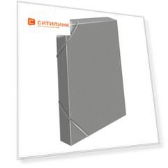 Упаковка папок-коробов БЮРОКРАТ -BA25/05GREY, пластик, 25мм, A4, серый 30 шт./кор.