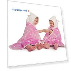 CuddleDry Накидка с капюшоном для малышей Горошек