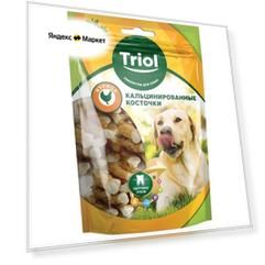 Лакомство для собак Triol Кальцинированные косточки с курицей, 70 г