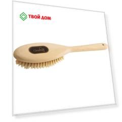 Щетка для тела Grosheff Березовая с щетиной кабана средней жесткости с ручкой