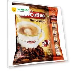 Напиток MacCoffee Original кофейный порционный растворимый 3 в 1 100 пакетиков по 20 г