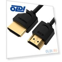 Greenconnect Кабель SLIM 3.0m HDMI 2.0, черный Slim, OD3.8mm, HDR 4:2:2, Ultra HD, 4K 60 fps 60Hz, 3D, AUDIO, 18.0 Гбит/с, 32/32 AWG, GCR-51597