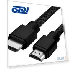 HDMI кабель 2.0, 1.0 м, черный нейлон, Ultra HD, 4K 60 fps