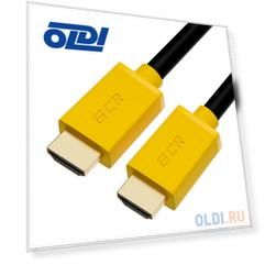 Кабель HDMI 2м Green Connection GCR-HM441-2.0m круглый черный/желтый