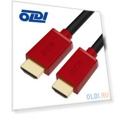 Кабель HDMI 2м Green Connection GCR-HM451-2.0m круглый черный/красный