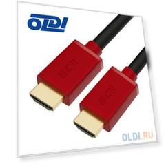 Кабель HDMI 3м Green Connection GCR-HM451-3.0m круглый черный/красный