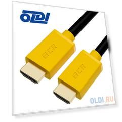 Кабель HDMI 5м Green Connection GCR-HM441-5.0m круглый черный/желтый