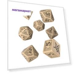 Набор кубиков Q-Workshop Call of Cthulhu Beige & black Dice Set 7 SCTH18