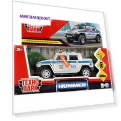 игрушечная машинка Технопарк HUMMER H2 PICKUP ПОЛИЦИЯ 12 см, 317583