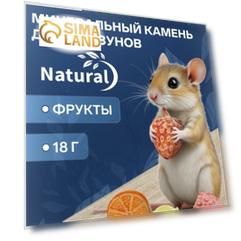 Минеральный камень "Пижон" для грызунов, фрукты, набор из 4 шт, 18 г