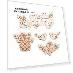 Набор заготовок для декорирования "Здравствуй, весна!" 2х9 см