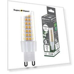 Лампа светодиодная G9-9 Вт-230 В-6500 К, SMD, 21,5x70,5 мм TDM