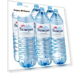 Минеральная питьевая вода Пилигрим, негазированная, ПЭТ, без вкуса, 6 шт. по 1.5 л