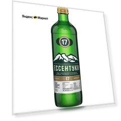 Вода минеральная лечебная Ессентуки №17 газированная,  стекло, без вкуса, 0.45 л