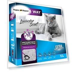 Cats way Box White Cat Litter With Lavander And Purple Granule наполнитель для кошачьего туалета с ароматом лаванды ( коробка)