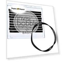 Invisibobble Резинка для волос BASIC True Black (с подвесом)