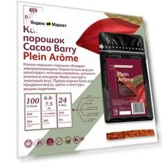 Алкализованный какао порошок 22-24% Plein Arome Cacao Barry натуральный (0,2 кг)