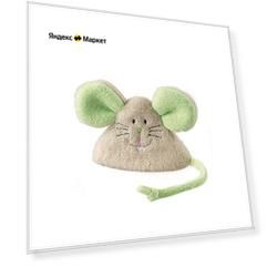 Набор игрушек  для кошек   GiGwi Cat Toys Мышь (75041),  бежевый/зеленый, 1шт.