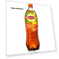 Чай  Lipton черный, персик, 1 л
