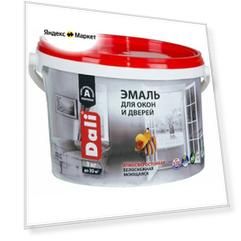 Эмаль для окон и дверей акриловая Dali белая полуматовая 3 кг