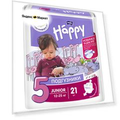 Bella Baby Happy подгузники Junior 5 (12-25 кг), 21 шт.