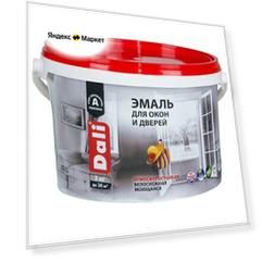 Эмаль акриловая (АК) DALI для окон и двeрей, АА, полуматовая, белый, 3 кг, 1 шт.