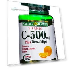 Nature's Bounty Витамин С 500 мг и Шиповник 100 таблеток (Nature's Bounty, Витамины)