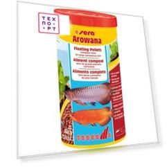 Корм SERA AROWANA Floating Pellets Complete Food for Larger Carnivorous Fish плавающие палочки для плотоядных рыб 1л (360г)