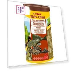 Корм SERA WELS CHIPS чипсы для лорикариевых сомов анциструсов и плекостомусов 1л (380г)