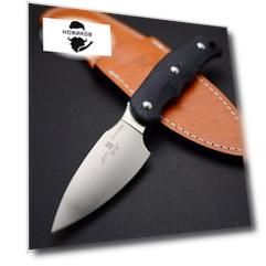Туристический нож G.Sakai, Camper En Fixed, сталь ZDP-189, цвет Black G-10, в подарочной коробке