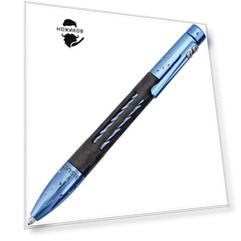Тактическая ручка Lionsteel Nyala, корпус карбон/титан, Blue Shine