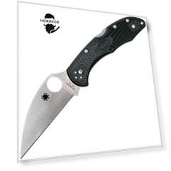 Нож складной Delica 4 Lightweight Spyderco 11FPWCBK, сталь VG-10 Satin Plain Wharncliffe, рукоять термопластик FRN, чёрный