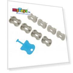 Набор заглушек для розеток Roxy-kids 8 шт, графит