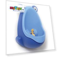 Детский писсуар на присосках Roxy-Kids Лягушка, синий