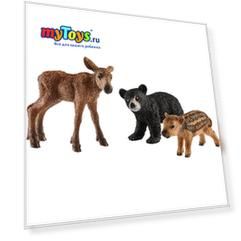 Коллекционный набор фигурок Schleich "Дикие животные" Детёныши лесных животных