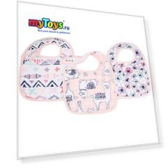 Набор муслиновых нагрудных фартуков Aden+anais на кнопках, 3 штуки